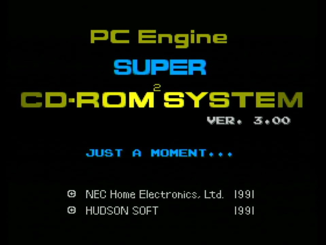 PC Engine boot-up screen