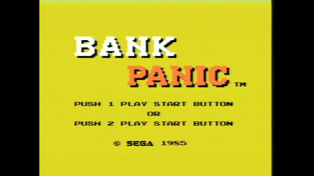 Micomsoft Framemeister upscaling Bank Panic's title screen