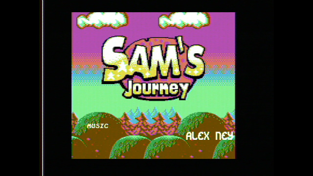 Sam's Journey title screen in NTSC