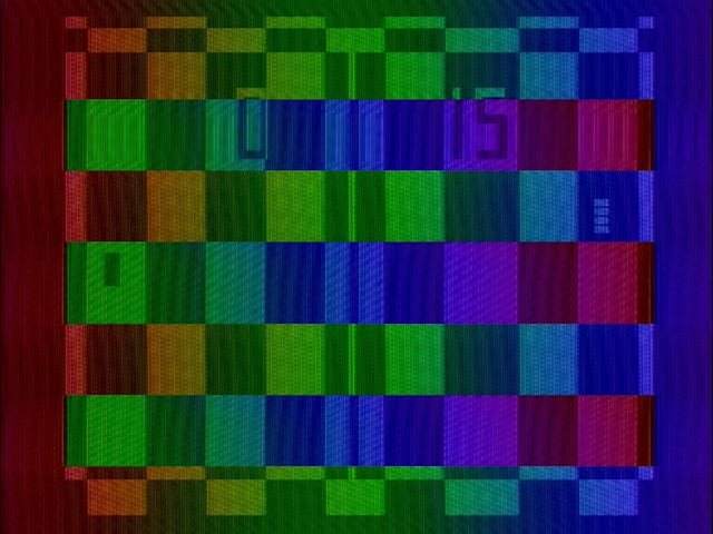 Rainbow colored win screen