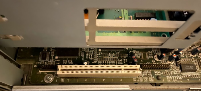 PC-9821 motherboard showing a PCI slot