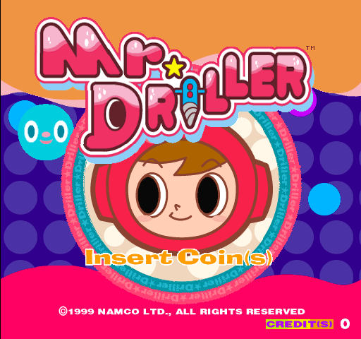 Mr. Driller title screen in MAME