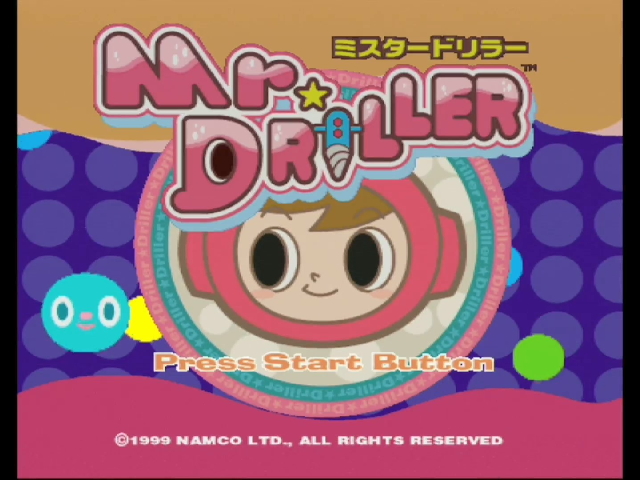 Mr. Driller title screen