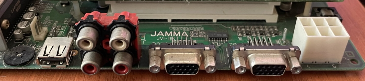 JVS connectors, which are very different from JAMMA, but labeled JAMMA