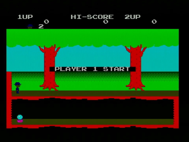 The SG-1000 version of Pitfall II. The same as above but the colors are all out of whack