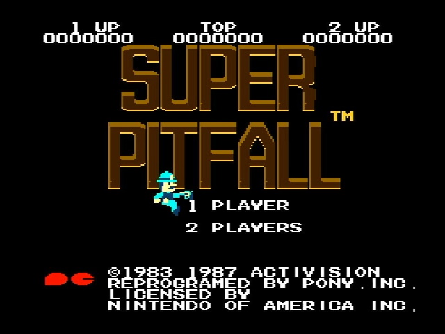 Super Pitfall title screen