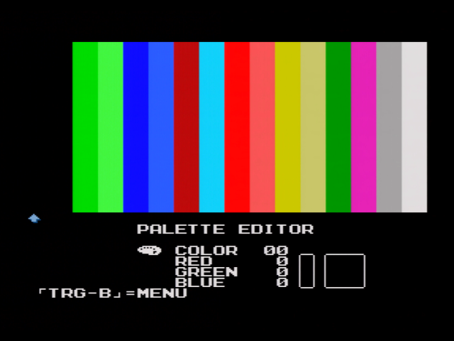 The 16-color TMS9918 palette on an MSX