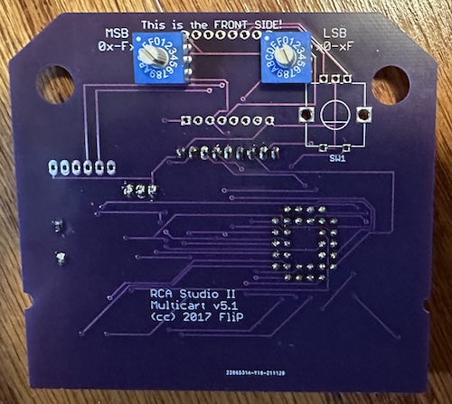 RCA Studio II multicart, showing the two dials on the front