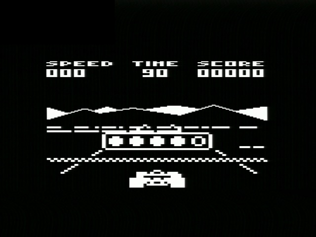 Race on the Studio II, looking like Pole Position, at a higher resolution than the other titles