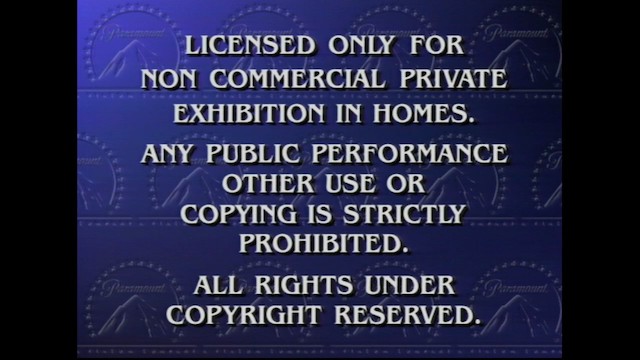 The copyright text from the same laserdisc as the last video