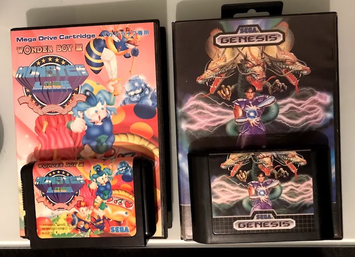 Two Genesis games, Mystic Defener and Wonder Boy III