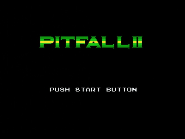 Pitfall II with a very bare title screen