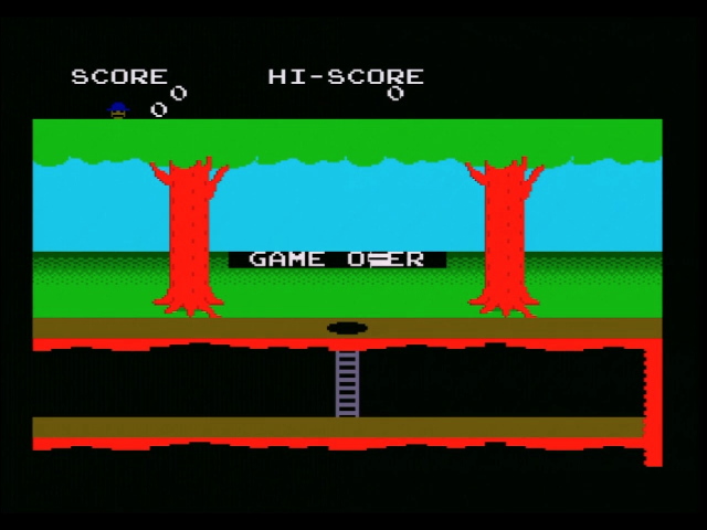 Pitfall II gmae over with mangled text