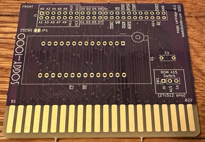 Unpopulated cartridge PCB