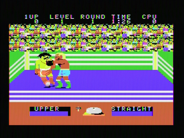 Champion Boxing gameplay on the SG-1000 over composite, with less saturated colors