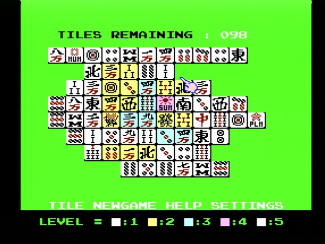 breaking out the rgb blaster Shanghai on NES. The colors are different, rather than having visually different levels