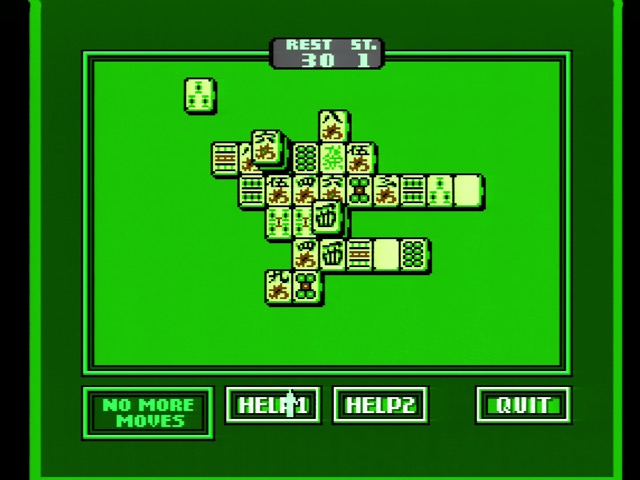 Shanghai II on NES. The tiles are smaller but they do overlap properly