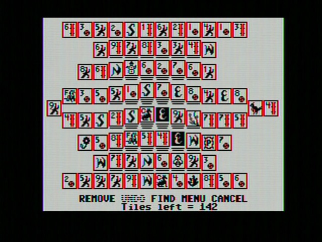I don't like when the directions aren't kanji Shanghai on the Apple II gameplay. Tiles are stacked