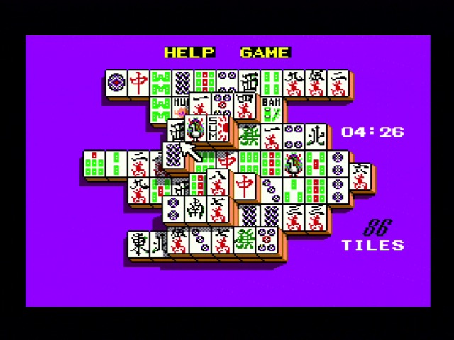i made a terrible mistake early on and decided to just roll with it. it didn't work a shanghai game on master system. The tiles are big but the player is stuck
