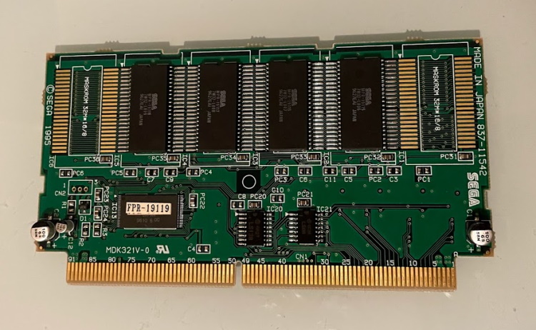 Sega ST-V cartridge circuit board, label side