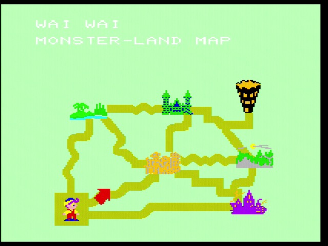 Wai Wai Monster Land map screen