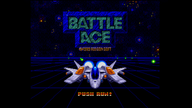 The title screen of Battle Ace