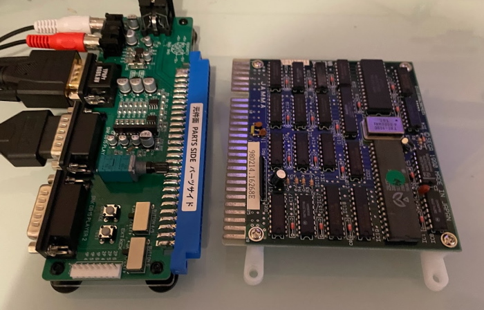 The Supergun Mini next to the small Dottori-kun board