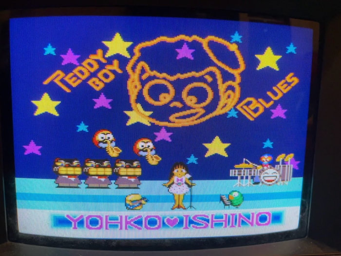 Teddy Boy Blues title screen featuring Yohko Ishino