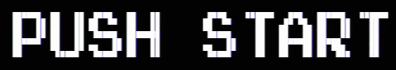 PRESS START with vertical lines through it