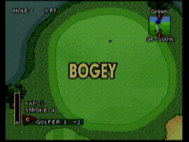 Getting a 'Bogey' in Radica Golden Tee with a narrow font