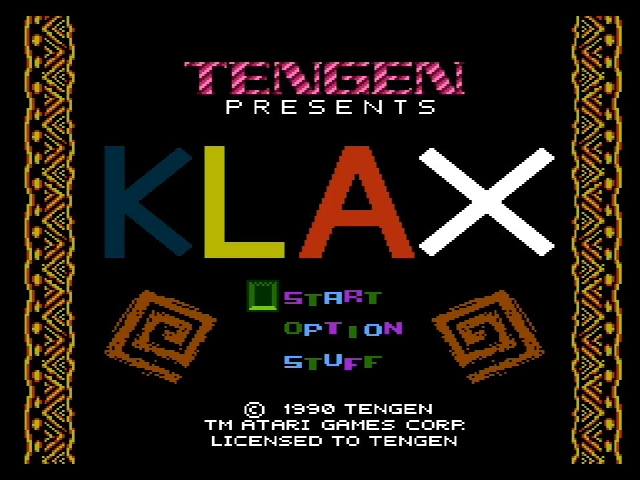 Klax title screen