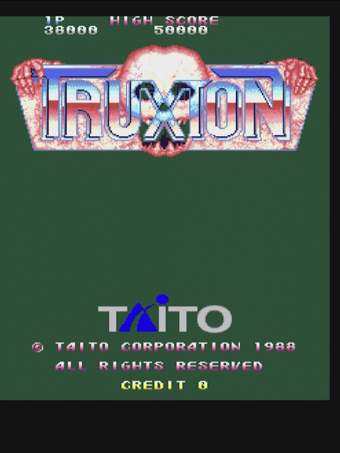Truxton title screen