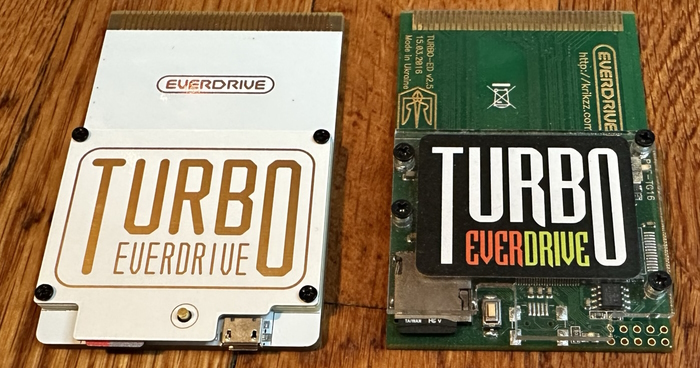 The sleek white Turbo EverDrive Pro next to the original