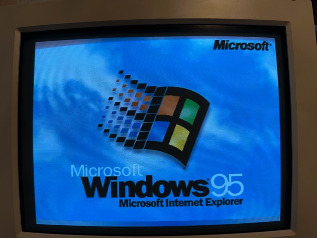 Windows 95 taken a photo through