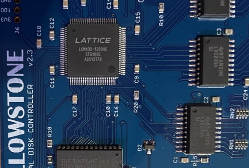 A Lattice FPGA, the above board zoomed in