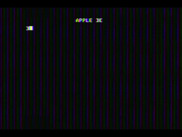 The text APPLE ][, with a prompt below
