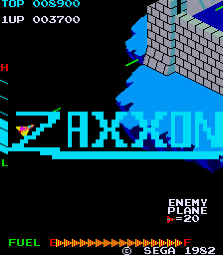 Zaxxon title screen