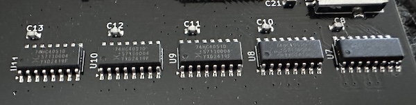 Series of 74HC4051 inputs