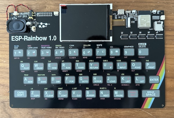 The ESP-Rainbow, looking like a ZX Spectrum