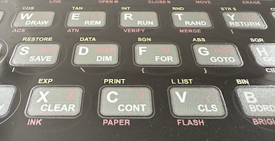 Keys on the ZX Spectrum keyboard