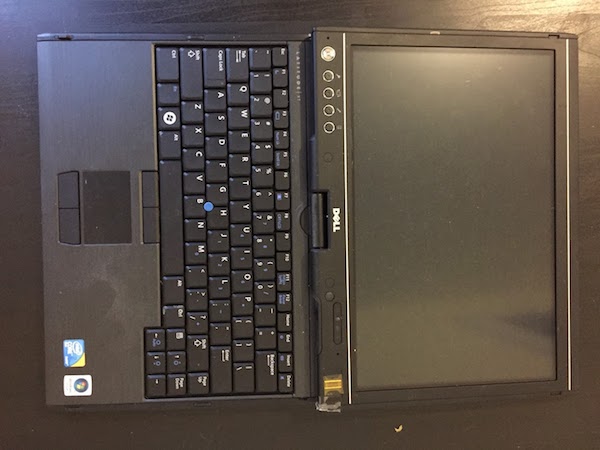 A Dell Latitude XT, splayed out for the world to see